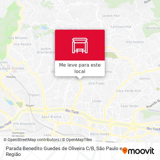 Parada Benedito Guedes de Oliveira C / B mapa