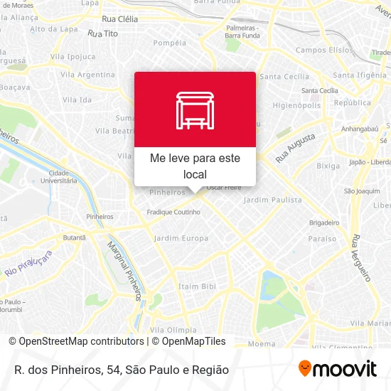 R. dos Pinheiros, 54 mapa