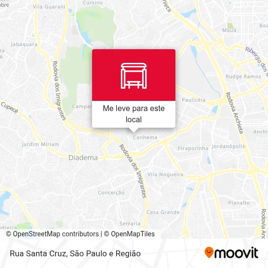Rua Santa Cruz mapa