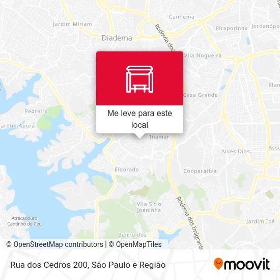 Rua dos Cedros 200 mapa