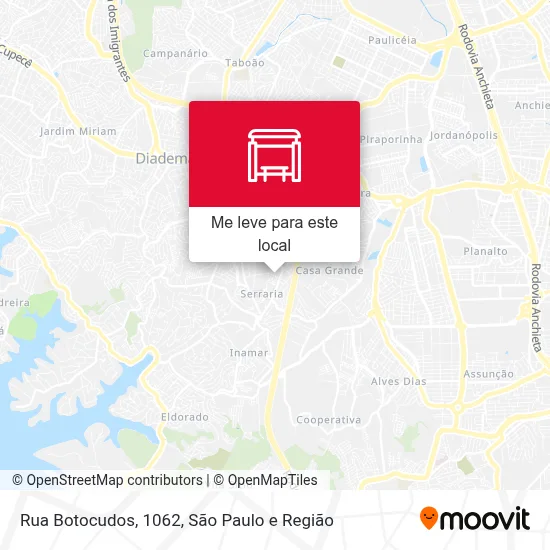 Rua Botocudos, 1062 mapa