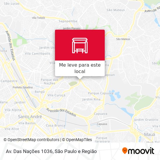 Av. Das Nações 1036 mapa