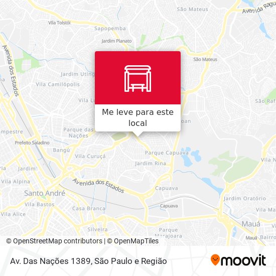 Av. Das Nações 1389 mapa