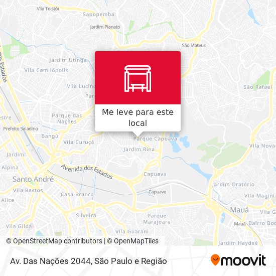 Av. Das Nações 2044 mapa