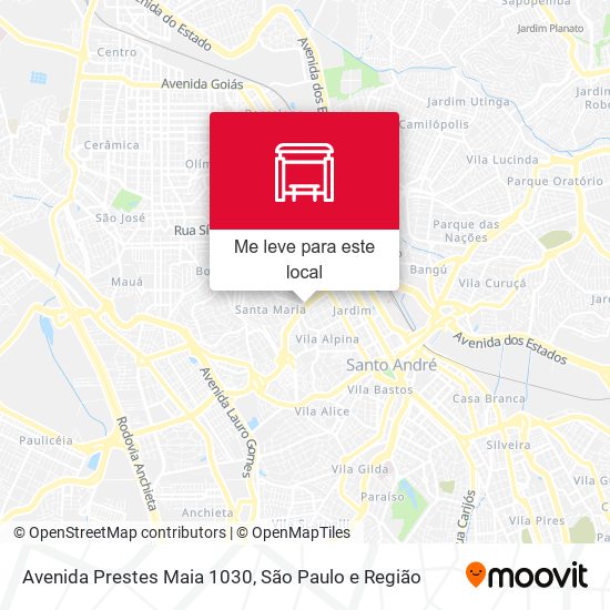 Avenida Prestes Maia 1030 mapa