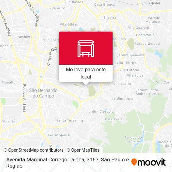 Avenida Marginal Córrego Taióca, 3163 mapa