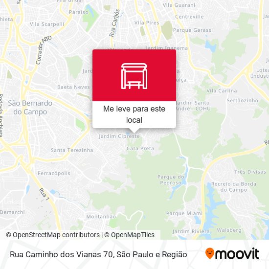 Rua Caminho dos Vianas 70 mapa