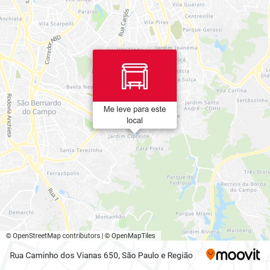 Rua Caminho dos Vianas 650 mapa