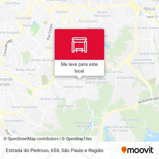 Estrada do Pedroso, 654 mapa