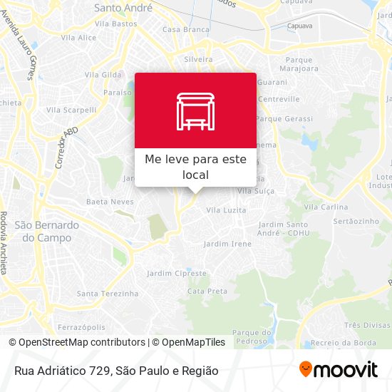 Rua Adriático 729 mapa