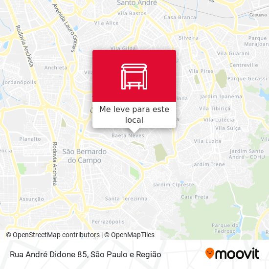 Rua André Didone 85 mapa