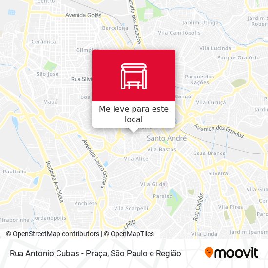 Rua Antonio Cubas - Praça mapa