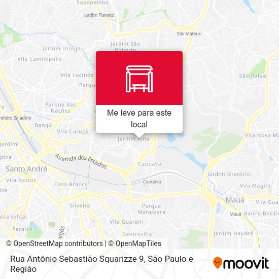 Rua Antônio Sebastião Squarizze 9 mapa