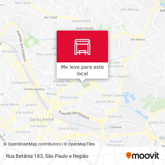 Rua Betânia 183 mapa