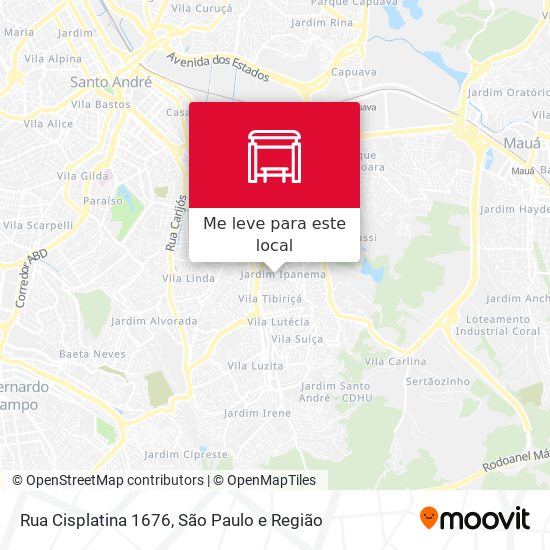 Rua Cisplatina 1676 mapa