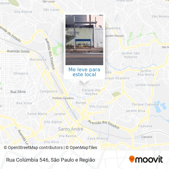 Rua Colúmbia 546 mapa