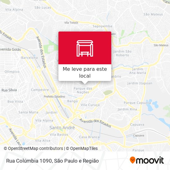 Rua Colúmbia 1090 mapa