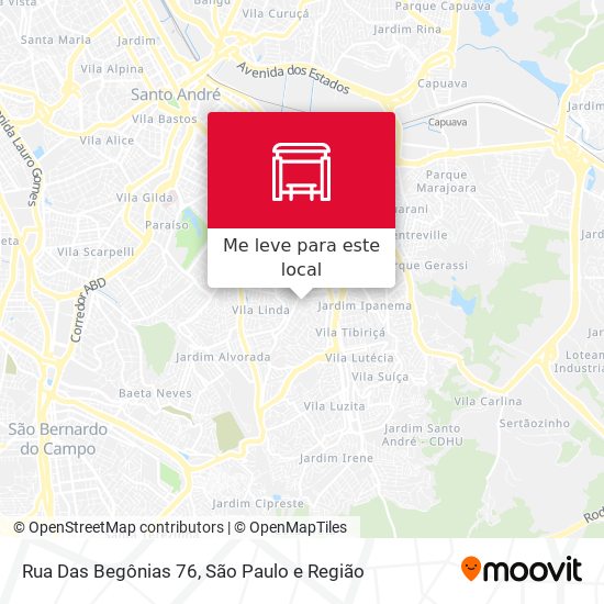 Rua Das Begônias 76 mapa