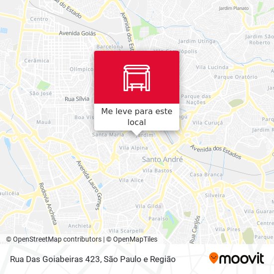 Rua Das Goiabeiras 423 mapa