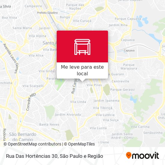 Rua Das Hortências 30 mapa