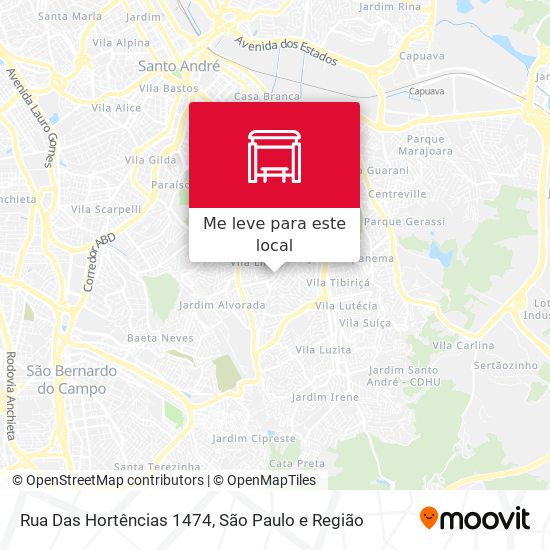 Rua Das Hortências 1474 mapa