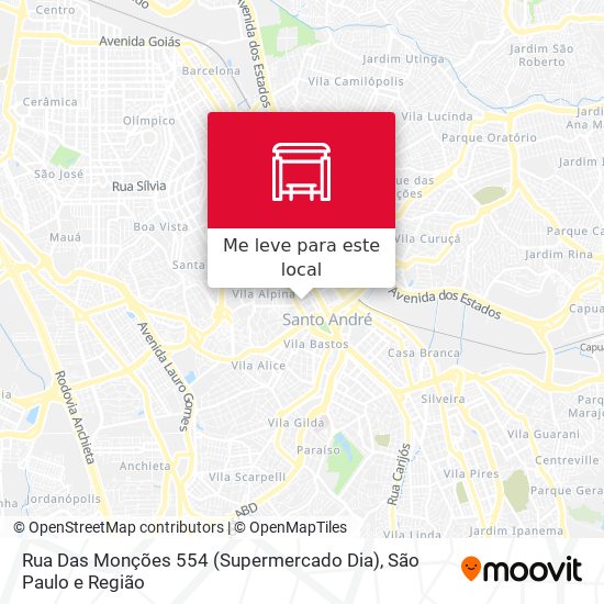 Rua Das Monções 554 (Supermercado Dia) mapa