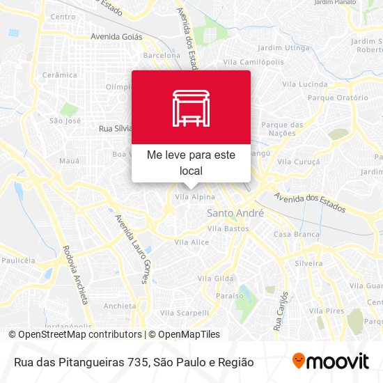 Rua das Pitangueiras 735 mapa
