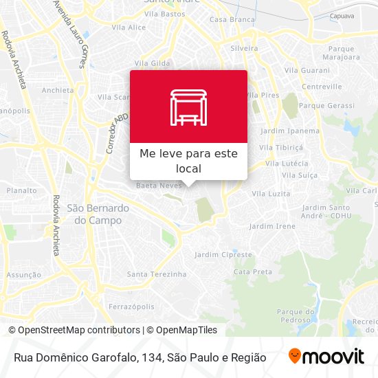Rua Domênico Garofalo, 134 mapa