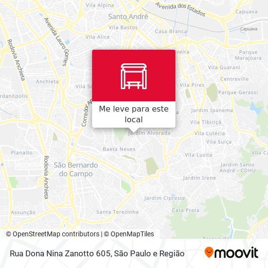 Rua Dona Nina Zanotto 605 mapa