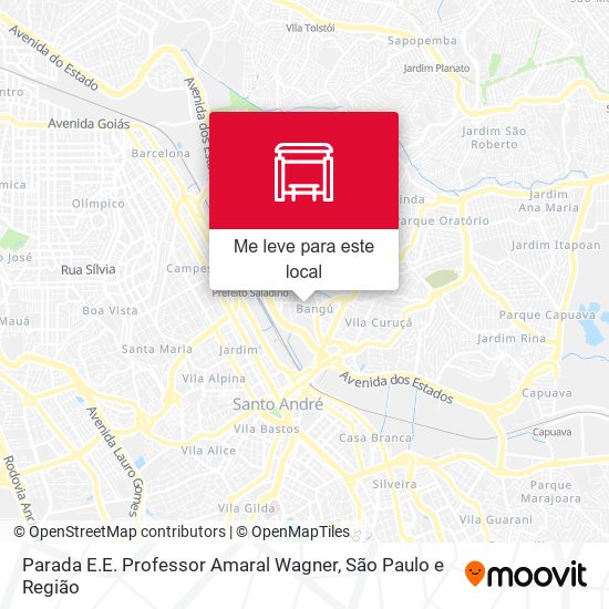 Parada E.E. Professor Amaral Wagner mapa