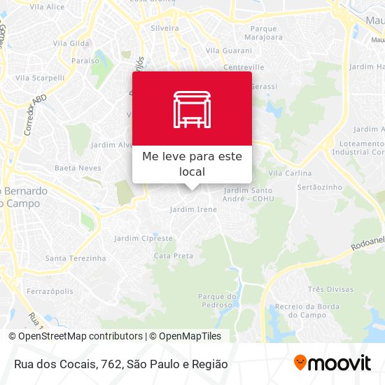 Rua dos Cocais, 762 mapa