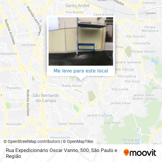 Rua Expedicionário Oscar Vanno, 500 mapa