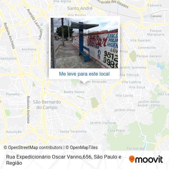 Rua Expedicionário Oscar Vanno,656 mapa
