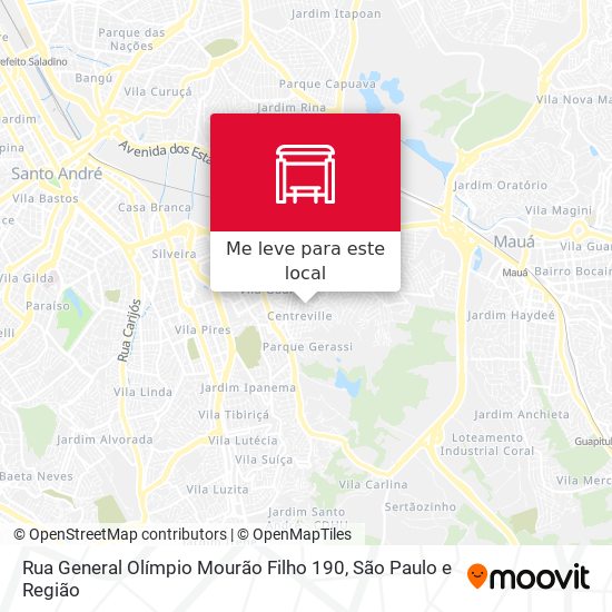 Rua General Olímpio Mourão Filho 190 mapa