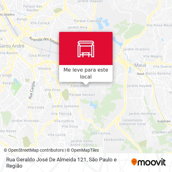 Rua Geraldo José De Almeida 121 mapa