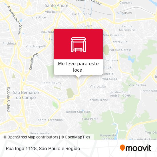 Rua Ingá 1128 mapa