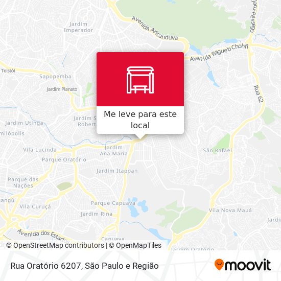 Rua Oratório 6207 mapa