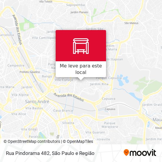 Rua Pindorama 482 mapa
