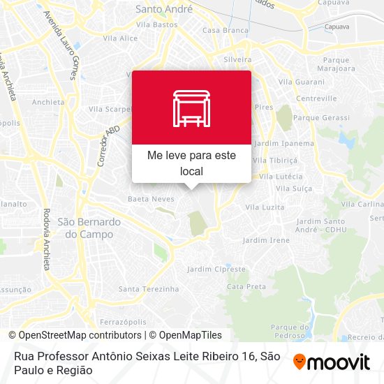 Rua Professor Antônio Seixas Leite Ribeiro 16 mapa