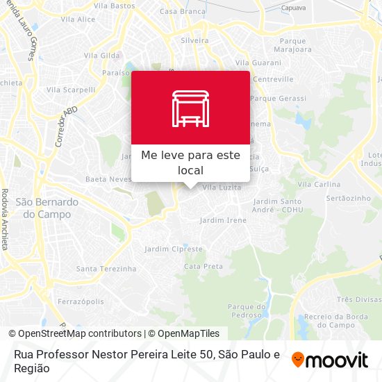 Rua Professor Nestor Pereira Leite 50 mapa