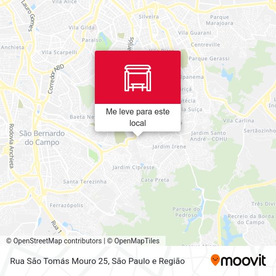 Rua São Tomás Mouro 25 mapa