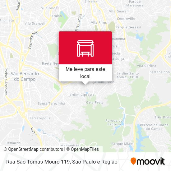 Rua São Tomás Mouro 119 mapa
