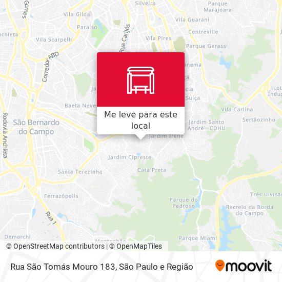 Rua São Tomás Mouro 183 mapa