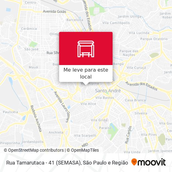 Rua Tamarutaca - 41 (SEMASA) mapa