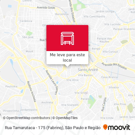 Rua Tamarutaca - 175 (Fabrinq) mapa