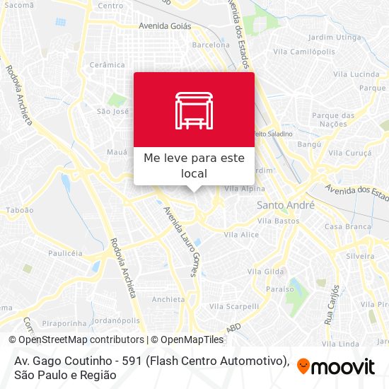 Av. Gago Coutinho - 591 (Flash Centro Automotivo) mapa