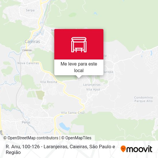 R. Anu, 100-126 - Laranjeiras, Caieiras mapa