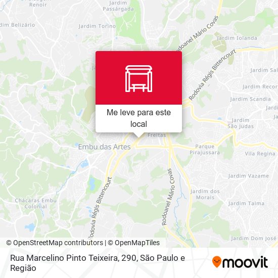 Rua Marcelino Pinto Teixeira, 290 mapa