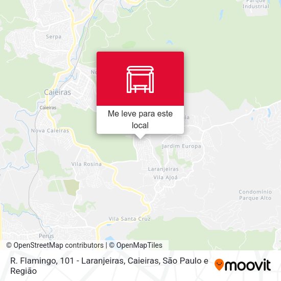 R. Flamingo, 101 - Laranjeiras, Caieiras mapa