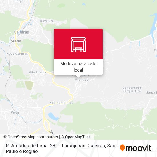 R. Amadeu de Lima, 231 - Laranjeiras, Caieiras mapa